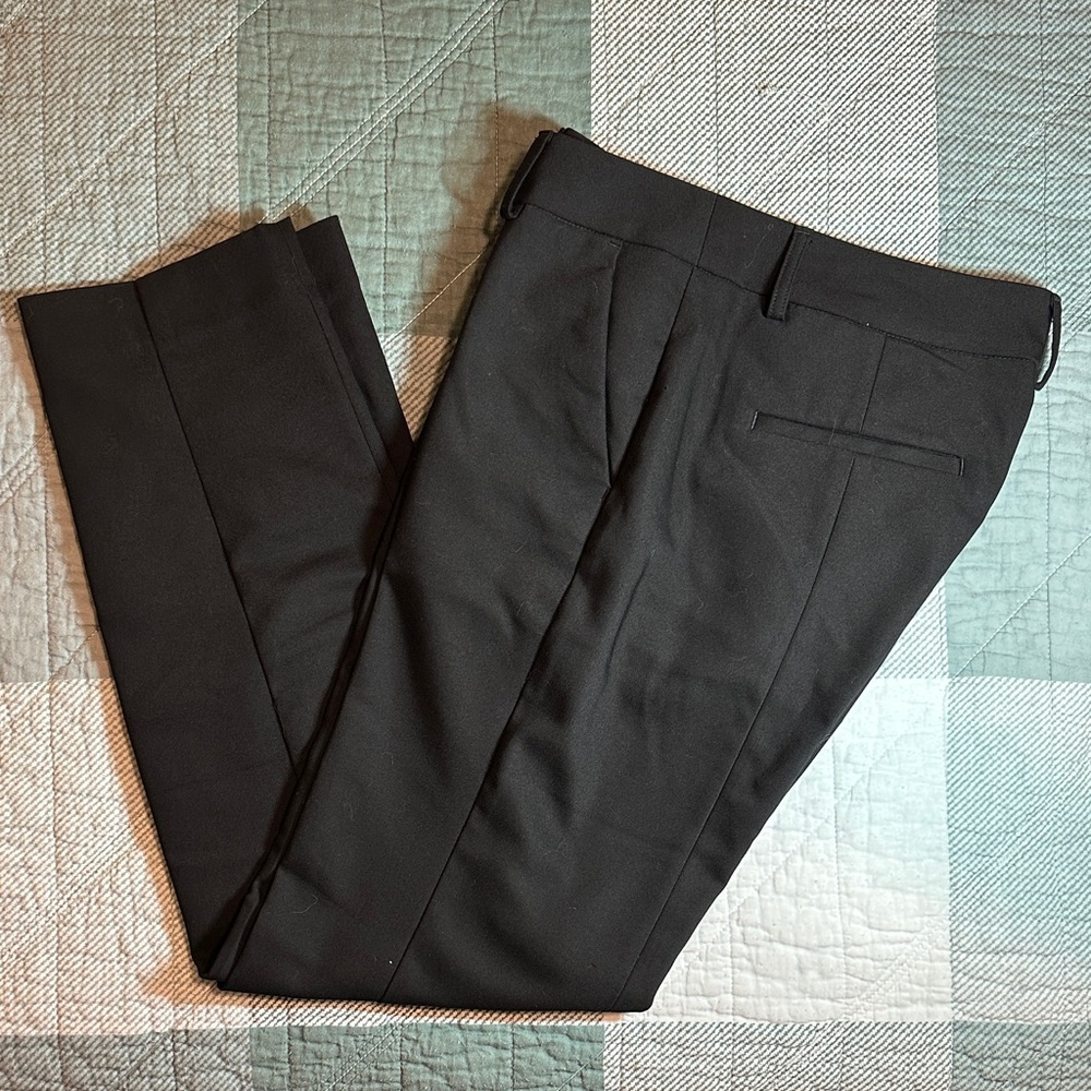 Express Columnist Ankle Pants – 2R, Black Stretch Low-Rise Trousers